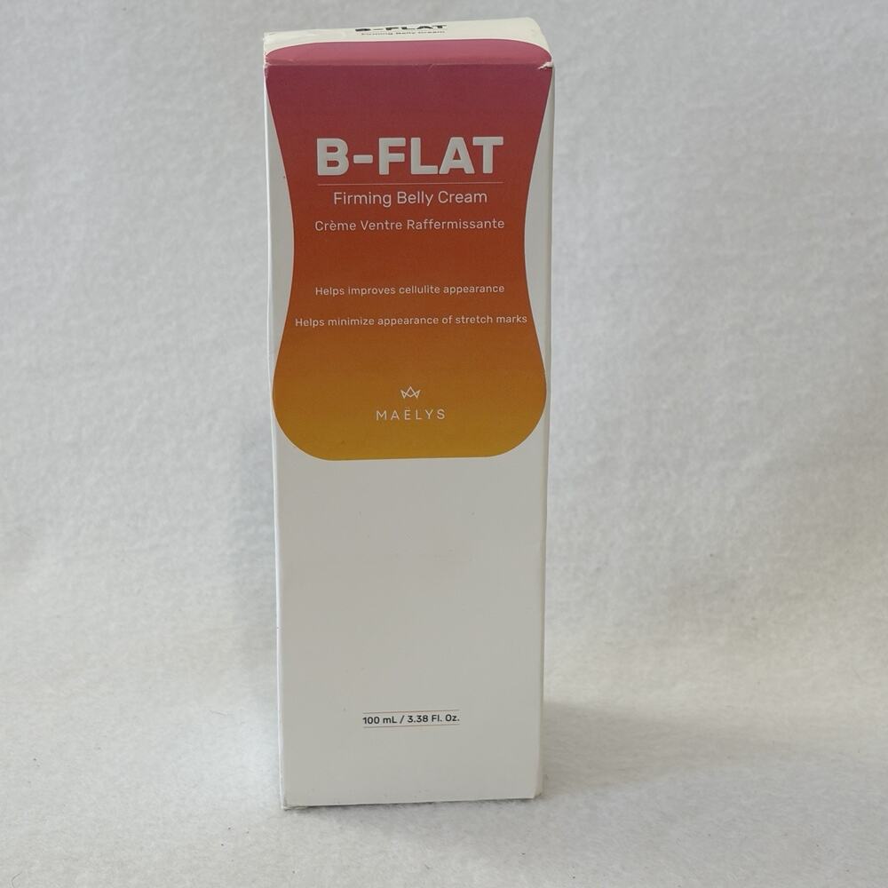Maelys B-FLAT Firming Belly Cream 3.38 oz / 100 ml Cellulite Stretch Marks *READ